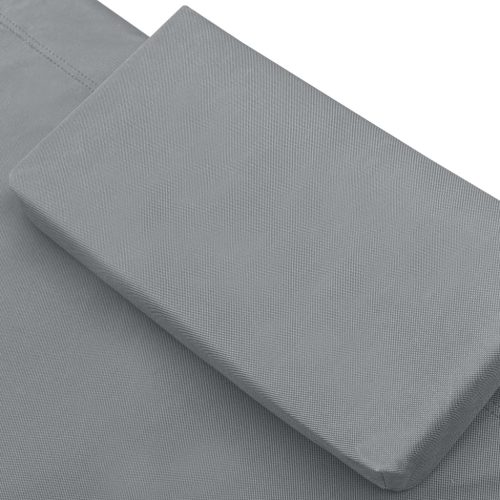 Outdoor Lounge Bed with Canopy & Pillow – Grey