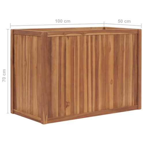 Raised Bed Solid Teak Wood – 100x50x70 cm
