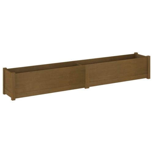 Garden Planter 200x31x31 cm Solid Pinewood – Honey Brown, 1