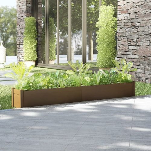 Garden Planter 200x31x31 cm Solid Pinewood – Honey Brown, 1