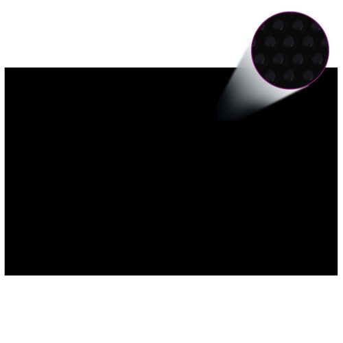 Floating Rectangular PE Solar Pool Film – 800×500 cm, Black