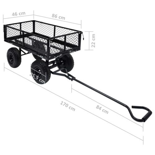 Garden Hand Trolley – 250 kg, Black