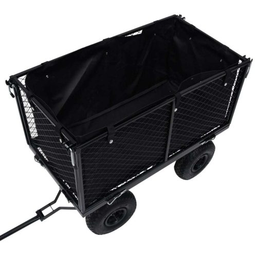 Garden Cart Liner Fabric – 81x41x40 cm, Black