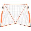 Portable Baseball Net Orange and Black 183x182x183cm Steel and Polyester