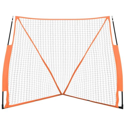 Portable Baseball Net Orange and Black 183x182x183cm Steel and Polyester