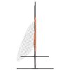 Portable Baseball Net Red and Black 219x107x212 cm Steel and Polyester