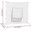 Portable Baseball Net Red and Black 219x107x212 cm Steel and Polyester