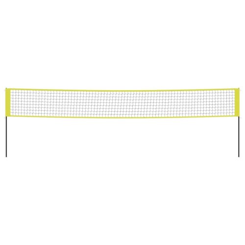 Volleyball Net Yellow and Black 823×244 cm PE Fabric