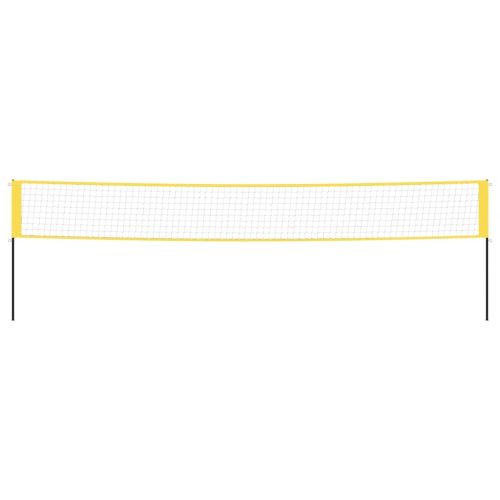 Badminton Net Yellow and Black 600×155 cm PE Fabric