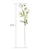 12pcs Artificial Silk Flower Fake Rose Bouquet Table Decor – White