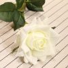 12pcs Artificial Silk Flower Fake Rose Bouquet Table Decor – White