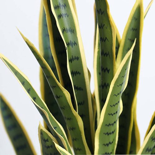 Artificial Indoor Yellow Edge Tiger Piran Fake Decoration Tree Flower Pot Plant