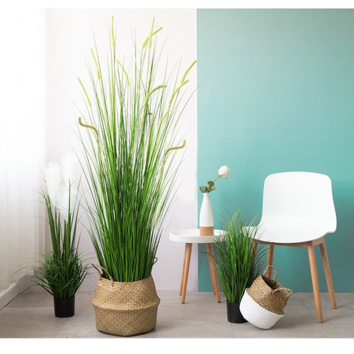 Green Artificial Indoor Potted Reed Grass Tree Fake Plant Simulation Decorative