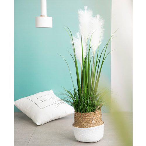 Green Artificial Indoor Potted Reed Grass Tree Fake Plant Simulation Decorative