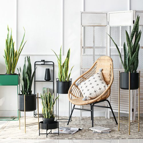 Artificial Indoor Snake Sansevieria Plant Fake Decoration Tree Flower Pot
