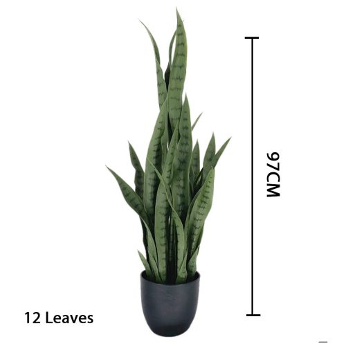 Artificial Indoor Snake Sansevieria Plant Fake Decoration Tree Flower Pot