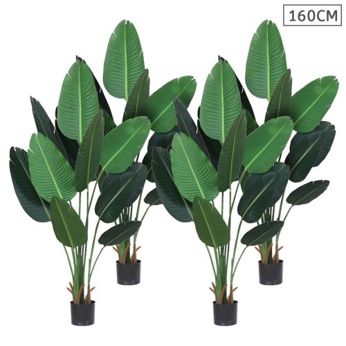 Artificial Green Indoor Traveler Banana Fake Decoration Tree Flower Pot Plant