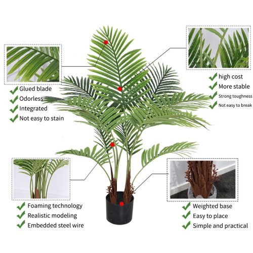 Artificial Swallowtail Sunflower Fake Decoration Tree Flower Pot Plant