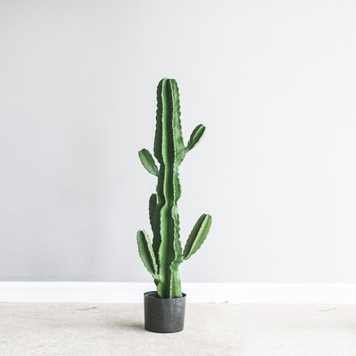 Green Artificial Indoor Cactus Tree Fake Plant Simulation Decorative 6 Heads