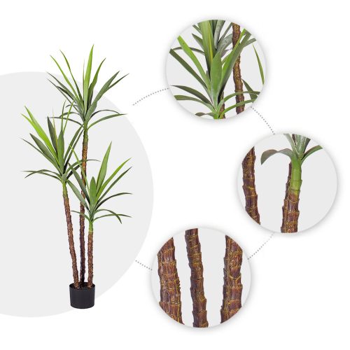 Artificial Natural Green Dracaena Yucca Tree Fake Tropical Indoor Plant Home Office Decor