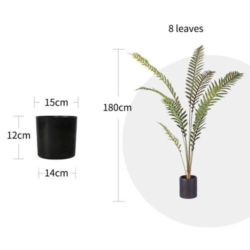 Artificial Green Rogue Hares Foot Fern Tree Fake Tropical Indoor Plant Home Office Decor