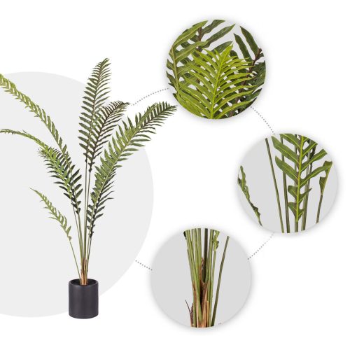 Artificial Green Rogue Hares Foot Fern Tree Fake Tropical Indoor Plant Home Office Decor