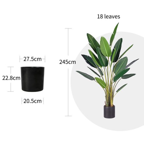 Artificial Giant Green Birds of Paradise Tree Fake Tropical Indoor Plant Home Office Decor