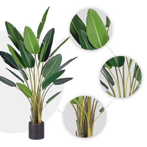 Artificial Giant Green Birds of Paradise Tree Fake Tropical Indoor Plant Home Office Decor