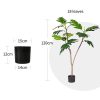 Artificial Natural Green Split-Leaf Philodendron Tree Fake Tropical Indoor Plant Home Office Decor