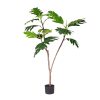 Artificial Natural Green Split-Leaf Philodendron Tree Fake Tropical Indoor Plant Home Office Decor