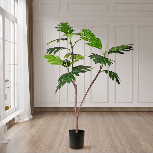 Artificial Natural Green Split-Leaf Philodendron Tree Fake Tropical Indoor Plant Home Office Decor