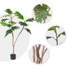 Artificial Natural Green Split-Leaf Philodendron Tree Fake Tropical Indoor Plant Home Office Decor