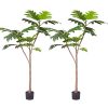 Artificial Natural Green Split-Leaf Philodendron Tree Fake Tropical Indoor Plant Home Office Decor