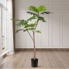Artificial Natural Green Split-Leaf Philodendron Tree Fake Tropical Indoor Plant Home Office Decor