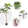 Artificial Natural Green Split-Leaf Philodendron Tree Fake Tropical Indoor Plant Home Office Decor