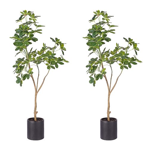 Artificial Natural Green Schefflera Dwarf Umbrella Tree Fake Tropical Indoor Plant Home Office Decor