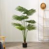 Artificial Natural Green Fan Palm Tree Fake Tropical Indoor Plant Home Office Decor