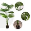 Artificial Natural Green Fan Palm Tree Fake Tropical Indoor Plant Home Office Decor