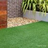 Artificial Grass Synthetic Fake Turf Plants Plastic Lawn Olive