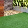Artificial Grass Synthetic Fake Turf Plants Plastic Lawn Olive