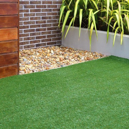Artificial Grass Synthetic Fake Turf Plants Plastic Lawn Olive