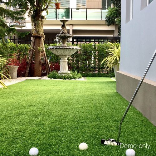 Artificial Grass Synthetic Fake Turf Plants Plastic Lawn Olive