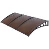 Window Door Awning Door Canopy Outdoor Patio Sun Shield DIY – 1.5×3 m, Brown and Black