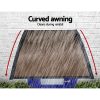 Window Door Awning Door Canopy Outdoor Patio Sun Shield DIY – 1.5×3 m, Brown and Black