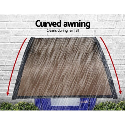 Window Door Awning Door Canopy Outdoor Patio Sun Shield DIY – 1.5×3 m, Brown and Black