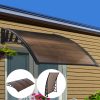 Window Door Awning Door Canopy Outdoor Patio Sun Shield DIY – 1.5×3 m, Brown and Black