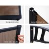 Window Door Awning Door Canopy Outdoor Patio Sun Shield DIY – 1.5×3 m, Brown and Black