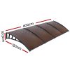 Window Door Awning Door Canopy Outdoor Patio Sun Shield DIY – 1.5×4 m, Brown and Black