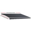 Folding Arm Awning Outdoor Awning Retractable Sunshade – 5×3 m, Grey