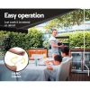 Folding Arm Awning Outdoor Awning Retractable Sunshade – 5×3 m, Grey